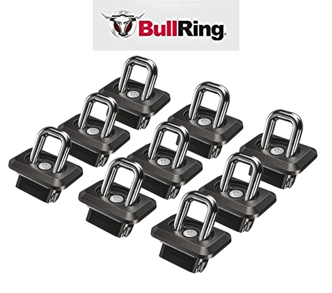 BullRing Heavy Duty Tie Down Anchors set of 9pcs for GM Trucks