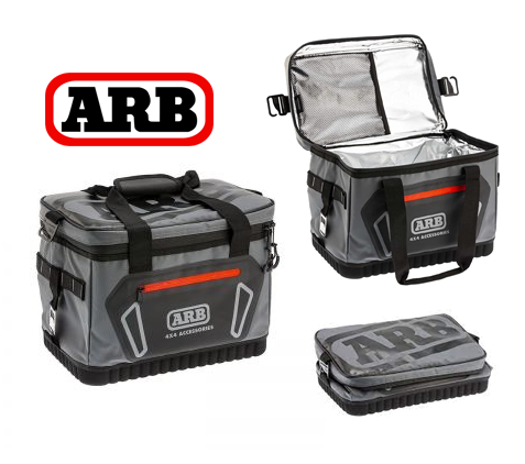 ARB Cooler Bag Charcoal w/ Red Highlights 15in L x 11in W x 9in H Holds 22 Cans