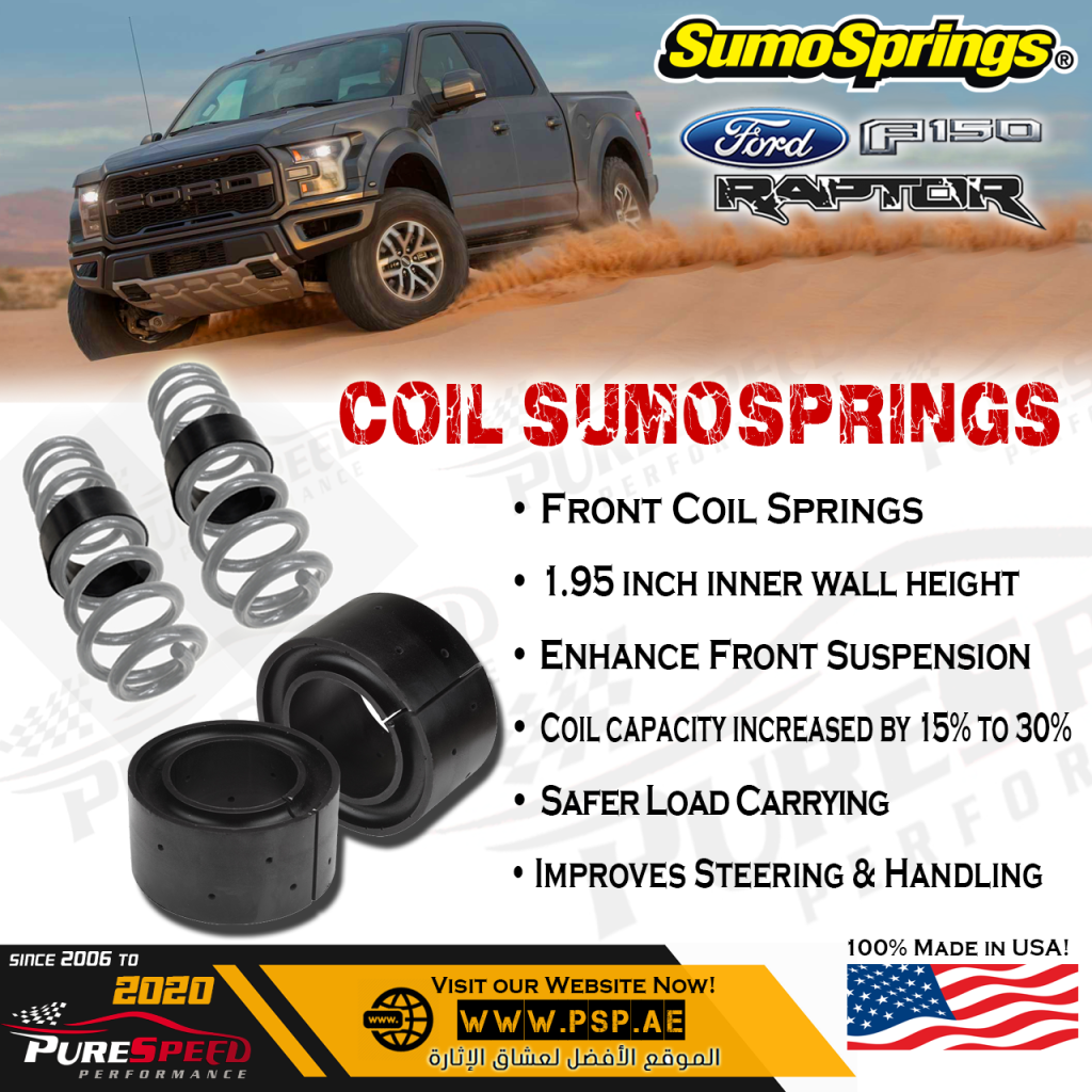 Sumo Front Helper Coil Springs for Ford F150 Raptor Pure Speed