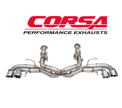 Corsa Xtreme Sound AFM Cat-Back Quad Tip for Corvette C8 2020-Up