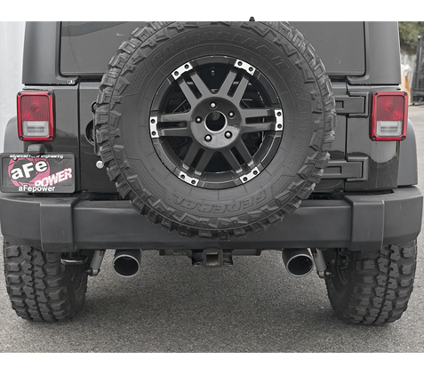 AFE Axle-Back Cat-Back Rebel Series 2-1/2" 409 for Jeep Wrangler JK 2007-2018 - Image 2