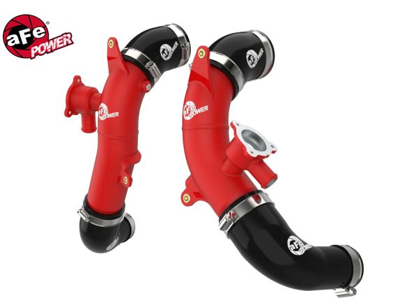 AFE 2.5 Blade Runner IN Aluminum Hot Charge Pipe Red for Toyota Land Cruiser Twin Turbo 3.4L 2022+