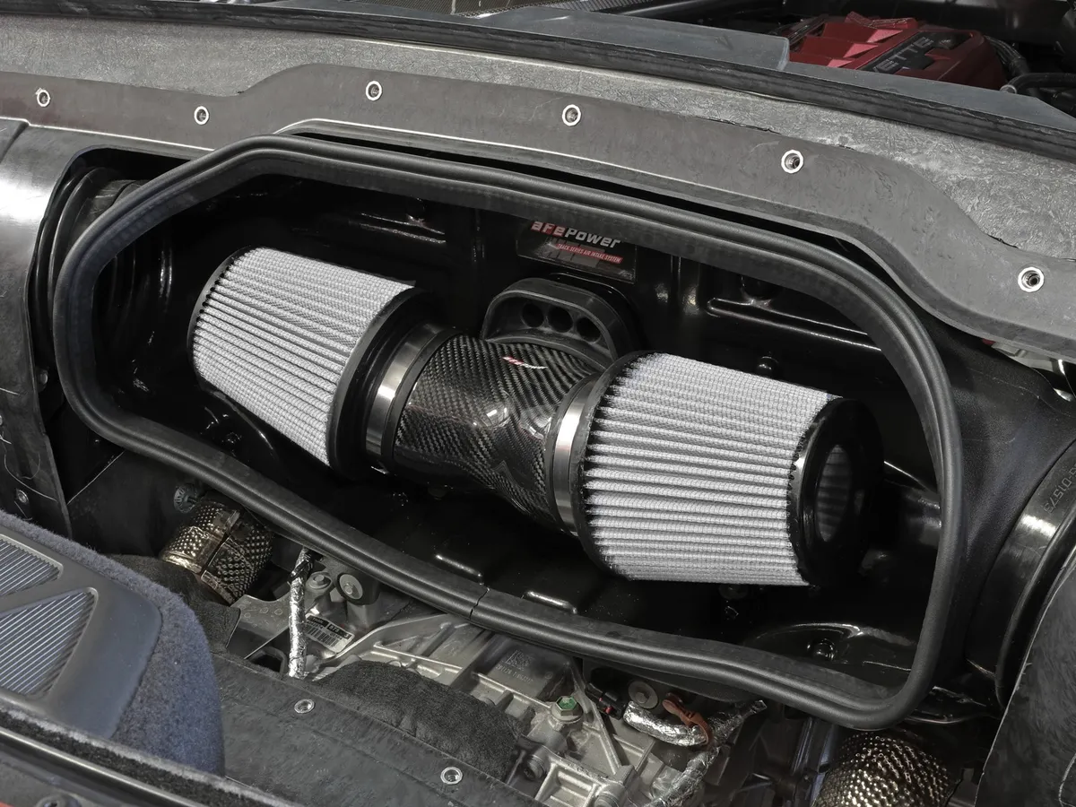 AFE Track Series Carbon Fiber Air Intake System for Corvette C8 2020-Up - Image 2
