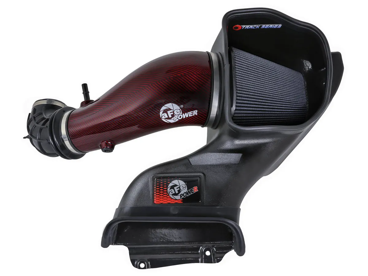 AFE Track Series Red Kevlar Carbon Fiber Cold Air Intake System Ford F150 Raptor “R” 2023-Up - Image 3