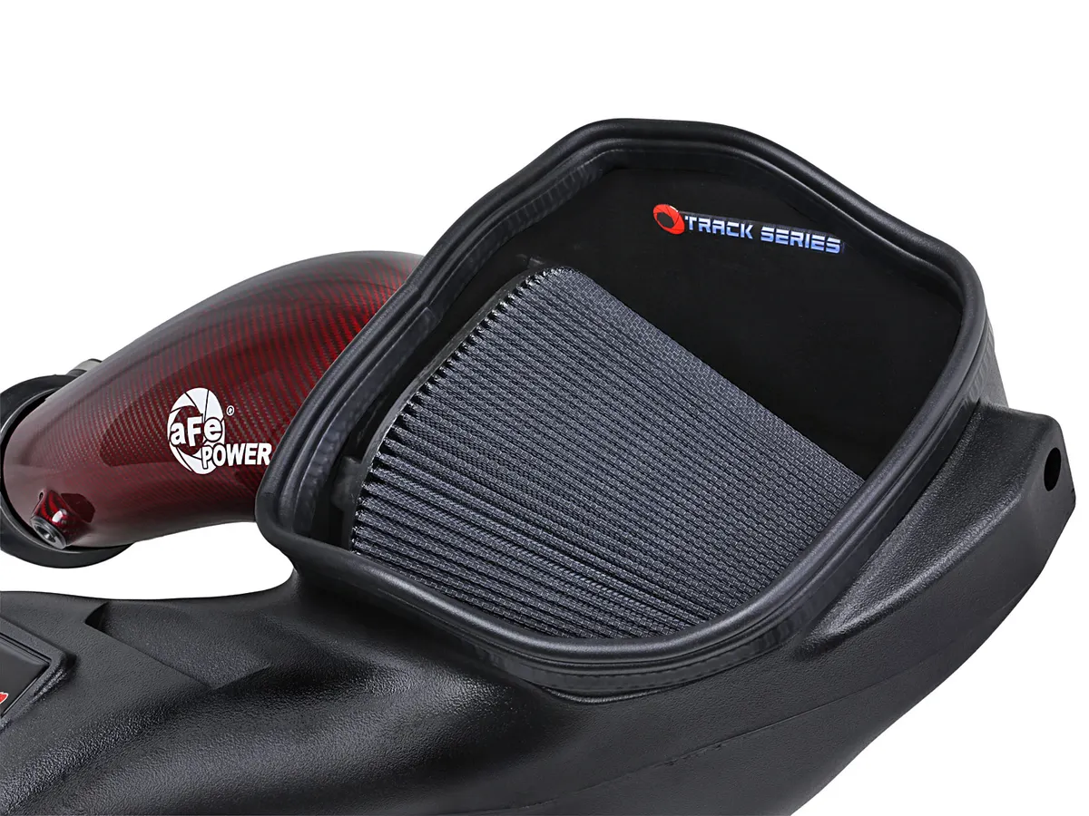 AFE Track Series Red Kevlar Carbon Fiber Cold Air Intake System Ford F150 Raptor “R” 2023-Up - Image 4