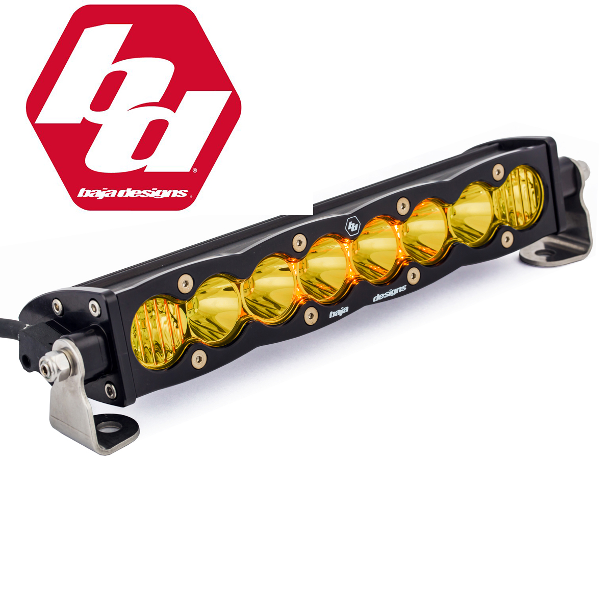 Baja Design S8 Straight LED Light Bar 10"Inch Amber Driving Combo-Universal