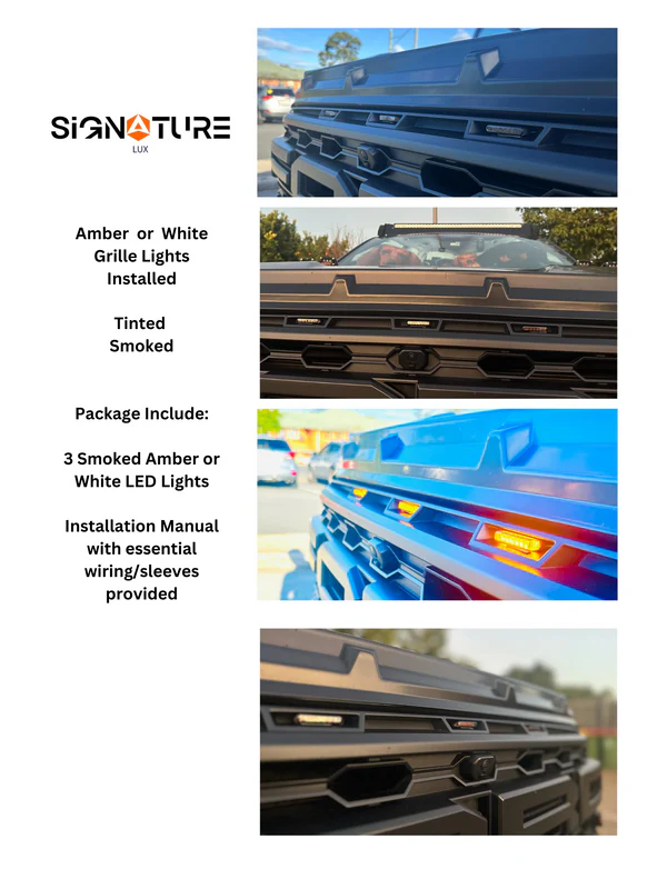 Signature LUX Blaze RP24 Smoked Amber Grille Lights for Ford Ranger Raptor 2022+ - Image 6