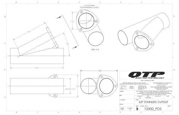 QTP 3″ Stainless Steel Y-Connector Pipe - Image 4