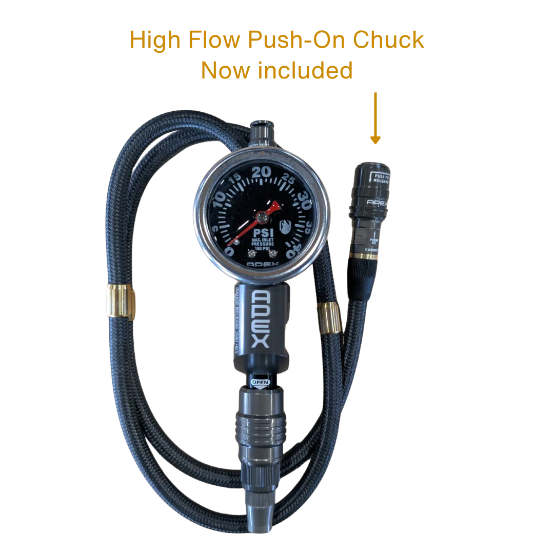 APEX Performance Precision Tire Inflator with 90 PSI Gauge and Snap Mount - Image 2