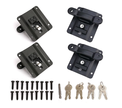 Cleats Bed Tie Downs with Tie Down Plates Brackets set of 4 for Ford Trucks