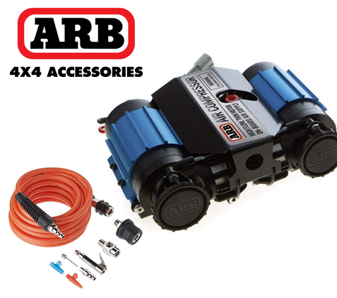 ARB On Board Air Compressor Kit, Twin + ARB Pump Up Kit, Standard V2