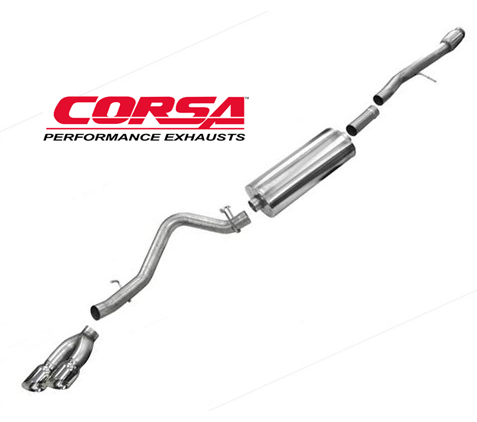 Corsa Sports 3.5" Cat-Back for GM Trucks 6.2L 2014-2018