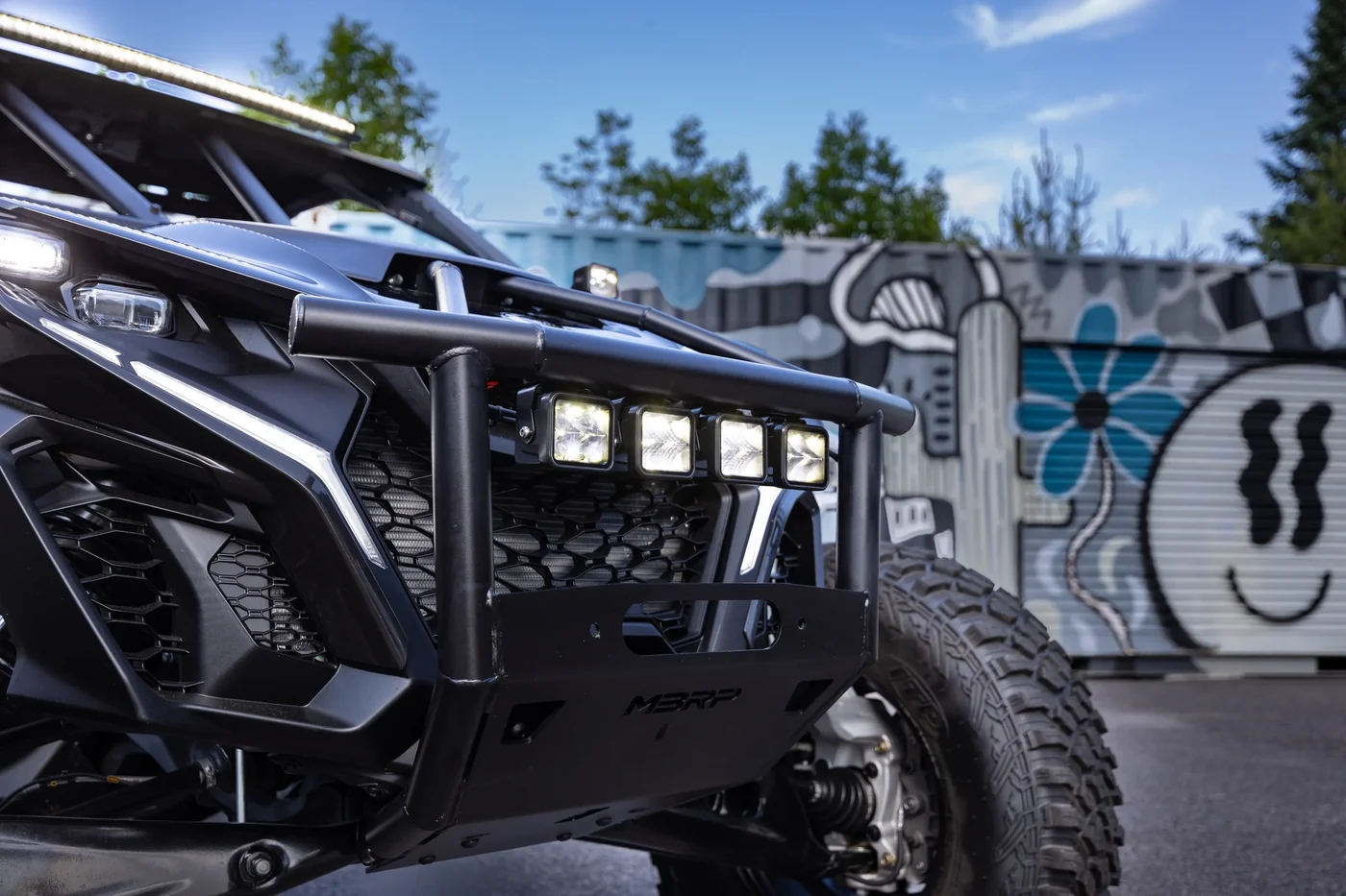 MBRP Front Race Bumper Steel Black for Canam Maverick R 2024+ - Image 2