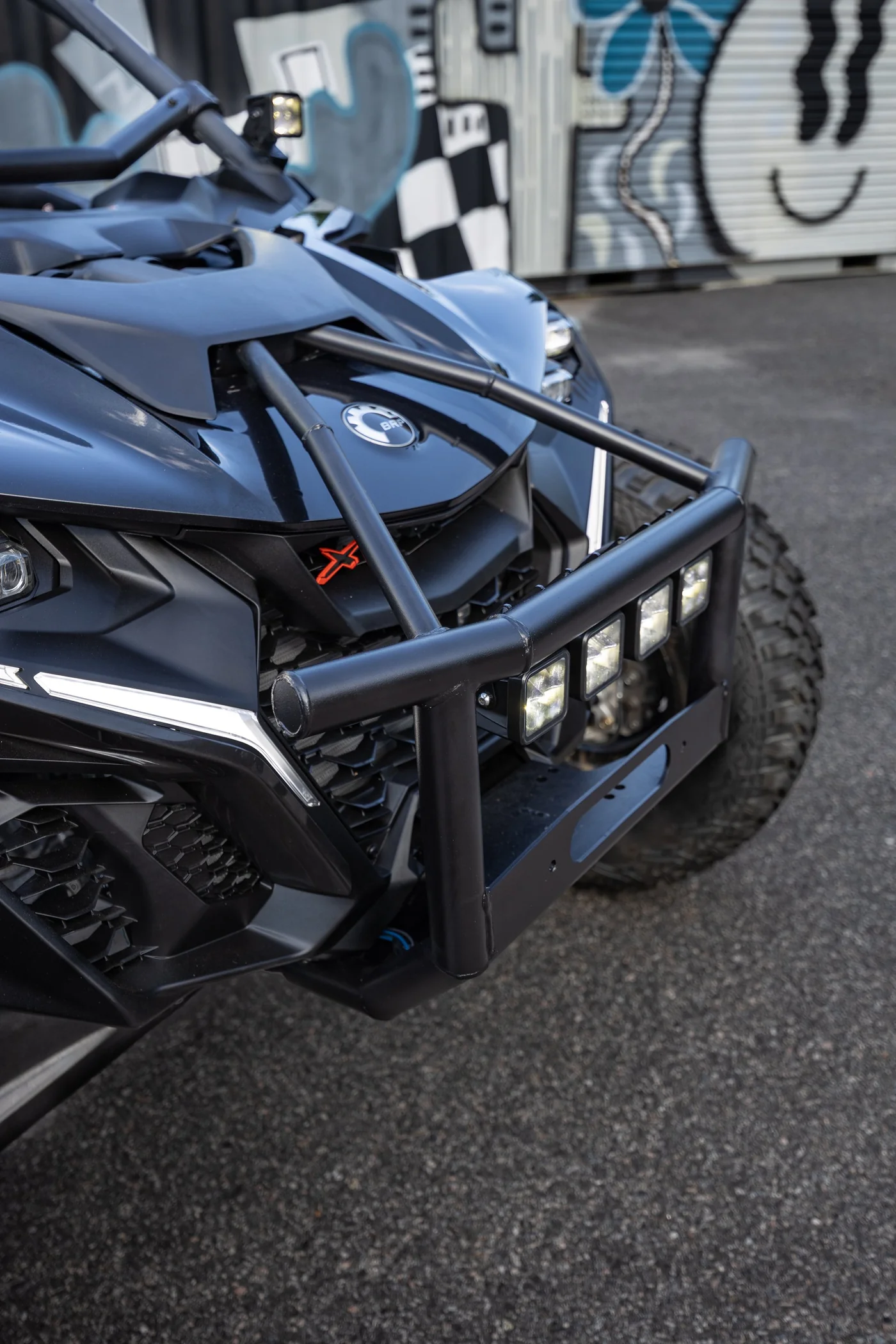 MBRP Front Race Bumper Steel Black for Canam Maverick R 2024+ - Image 4